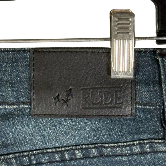 RUDE Hot Topic NWT Men's 26x30 Dark Vintage Core Skinny Jeans Stretch Denim - Picture 9 of 10